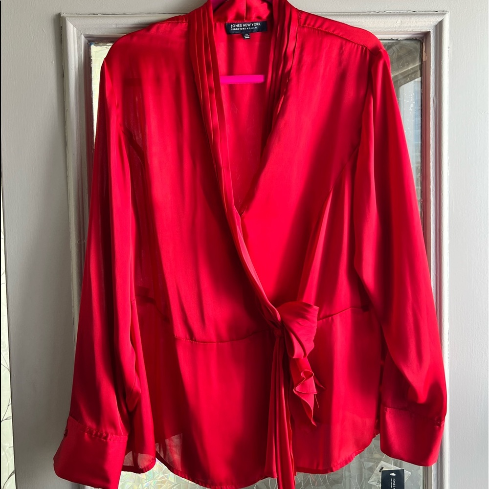 Jones NewYork red blouse NWT 2X